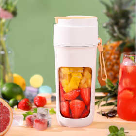 Portable Wireless Blender With The Straw; USB Travel Juice Cup Baby Food Mixing Juicer Machince With Updated 8 Blades 3000mAh Rechargeable Battery