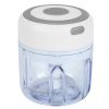 Mini Electric Garlic Chopper 8.45OZ Cordless Garlic Mincer Food Chopper - White