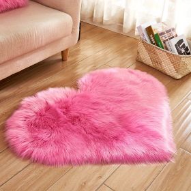 1pc Heart-Shaped Plush Rug - Soft and Fluffy Carpet for Living Room, Bedroom, and Sofa - Perfect Home and Room Decor