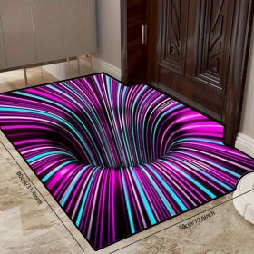 1pc, Illusion Floor Mat, Colourful 3D Swirl Illusion Rug, Abstract Geometric Non-Slip Area Rug For Living Room Mat, Bedroom Kitchen