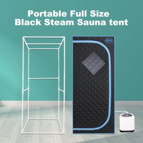 Full Size Portable Black Steam Sauna tentâ€“Personal Home Spa