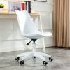 Modern Home Office Desk Chairs, Adjustable 360 ¬∞Swivel Chair Engineering Plastic Armless Swivel Computer Chair With Wheels for Living Room, Bed Room