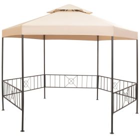 Garden Marquee Gazebo Pavilion Tent Beige 127.2"x104.3"