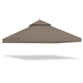 12X10ft 2T Waterproof Finial Classic Gazebo Top Tan