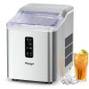 Countertop Ice Maker Machine, 26.5 lbs in 24Hrs, Electric ice Maker and Compact ice Machine with Ice Scoop and Basket, 2 Sizes of Bullet Ice for Home/