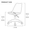 Modern Home Office Desk Chairs, Adjustable 360 ¬∞Swivel Chair Engineering Plastic Armless Swivel Computer Chair With Wheels for Living Room, Bed Room