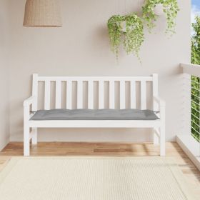 Garden Bench Cushion Gray 59.1"x19.7"x2.8" Oxford Fabric