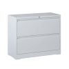 Lateral File Cabinet 2 Drawer, White Filing Cabinet with Lock, Lockable File Cabinet for Home Office, Locking Metal File Cabinet for Legal/Letter/A4/F