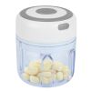 Mini Electric Garlic Chopper 8.45OZ Cordless Garlic Mincer Food Chopper - White