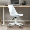 Modern Home Office Desk Chairs, Adjustable 360 ¬∞Swivel Chair Engineering Plastic Armless Swivel Computer Chair With Wheels for Living Room, Bed Room