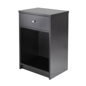 Squamish Accent table with 1 Drawer; Black Finish