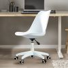 Modern Home Office Desk Chairs, Adjustable 360 ¬∞Swivel Chair Engineering Plastic Armless Swivel Computer Chair With Wheels for Living Room, Bed Room