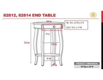 ACME Alysa End Table in Walnut 82814