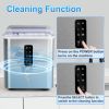 Countertop Ice Maker Machine, 26.5 lbs in 24Hrs, Electric ice Maker and Compact ice Machine with Ice Scoop and Basket, 2 Sizes of Bullet Ice for Home/