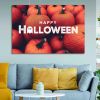 Drop-Shipping Framed Canvas Wall Art Decor Painting For Halloween, Pumpkin Painting For Halloween Gift, Decoration For Halloween Living Room, Bedroom