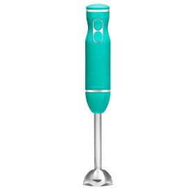 Chefman 300W Multi-speed Immersion Hand Blender Stainless Steel Blades Turquoise