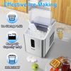 Countertop Ice Maker Machine, 26.5 lbs in 24Hrs, Electric ice Maker and Compact ice Machine with Ice Scoop and Basket, 2 Sizes of Bullet Ice for Home/