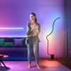 RGB Profile Face Floor Lamp RGBW Modern Face Floor Lamp for Bedroom Living Room;  Black Led Floor Lamp with Remote;  Cool Ambient Lighting Changing Cu