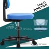 Sweetcrispy Armless Desk Chair Small Home Office Chair with Lumbar Support - as Pic