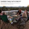 30" Outdoor Fire Pit Dining Table