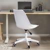 Modern Home Office Desk Chairs, Adjustable 360 ¬∞Swivel Chair Engineering Plastic Armless Swivel Computer Chair With Wheels for Living Room, Bed Room