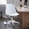 Modern Home Office Desk Chairs, Adjustable 360 ¬∞Swivel Chair Engineering Plastic Armless Swivel Computer Chair With Wheels for Living Room, Bed Room