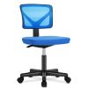 Sweetcrispy Armless Desk Chair Small Home Office Chair with Lumbar Support - as Pic