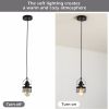 Industrial Black Pendant Light Metal Cage Pendant Lights Dining Room Hanging Lighting for Kitchen Island Living Room Bedroom Entryway Barn Farmhouse,S