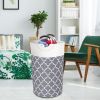 82L Laundry Basket Portable Foldable Home Laundry Storage Bag Cotton Hamper For Kids Toys Storage Dirty Clothes Basket Bag - Gray - China