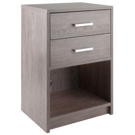 Molina Accent Table; Nightstand; Ash Gray