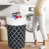 82L Laundry Basket Portable Foldable Home Laundry Storage Bag Cotton Hamper For Kids Toys Storage Dirty Clothes Basket Bag - Gray - China