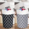 82L Laundry Basket Portable Foldable Home Laundry Storage Bag Cotton Hamper For Kids Toys Storage Dirty Clothes Basket Bag - Gray - China