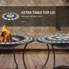 30" Outdoor Fire Pit Dining Table