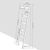 Blanket Ladder with Shelf, 5 Tier Towel Racks, Bamboo Blanket Holder, Decorative Blanket, Quilt, Towel, Scarf Ladder Shelves for Livingroom, Bedroom,